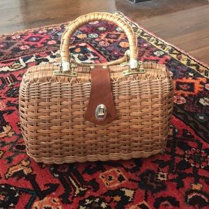 Vintage straw handbag